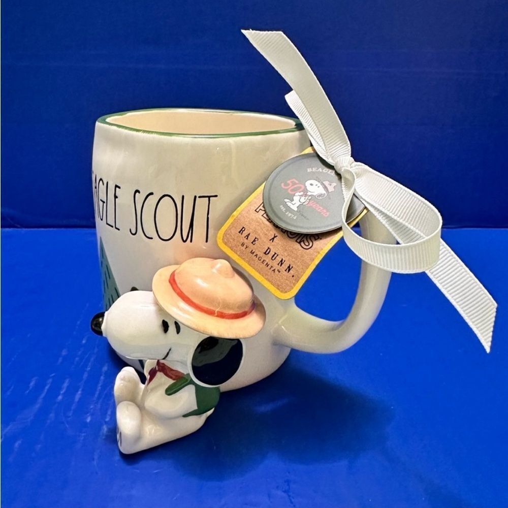 Peanuts x Rae Dunn Snoopy "BEAGLE SCOUT" Ceramic Mug - Picture 7 of 8